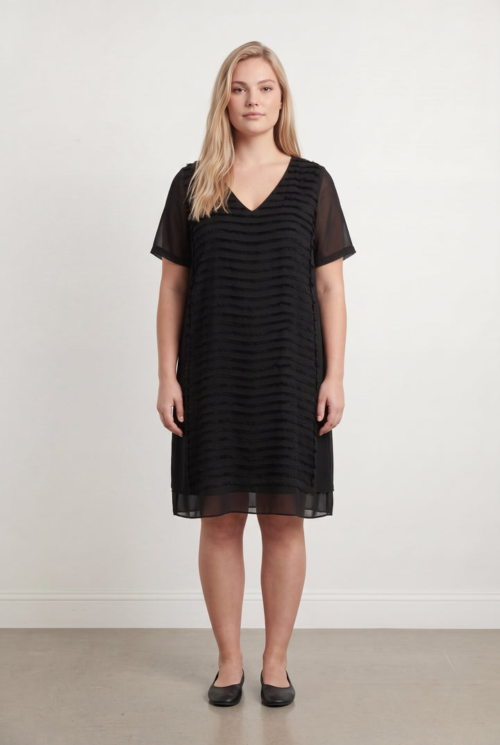 Robe Midi Noire - Taille XL/42 de la marque Marina Rinaldi | PARAD125859 - Vendu par Paradigme - Image 1