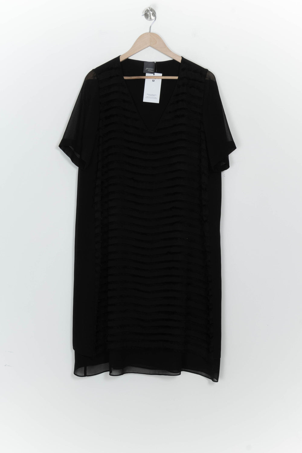 Robe Midi Noire - Taille XL/42 de la marque Marina Rinaldi | PARAD125859 - Vendu par Paradigme - Image 2