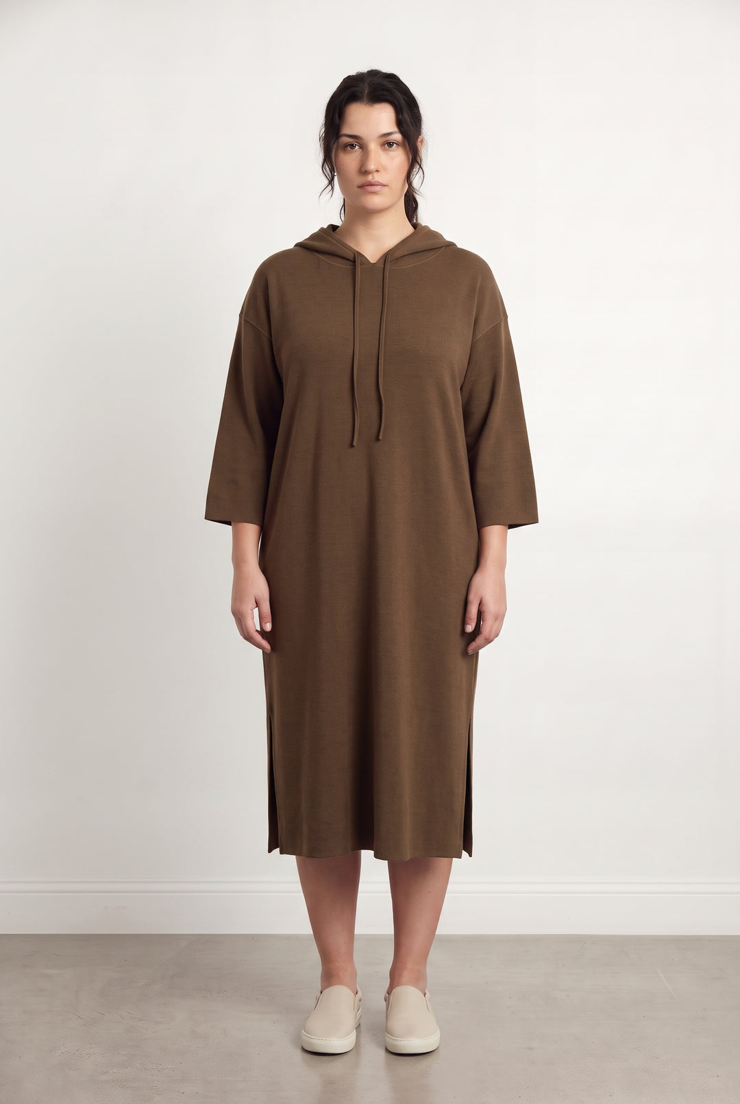 Robe Midi À Capuche Marron - Taille XXL/44 de la marque Max Mara | PARAD125861 - Vendu par Paradigme - Image 1
