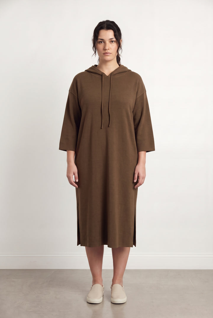 Robe Midi À Capuche Marron - Taille XXL/44 de la marque Max Mara | PARAD125861 - Vendu par Paradigme - Image 1