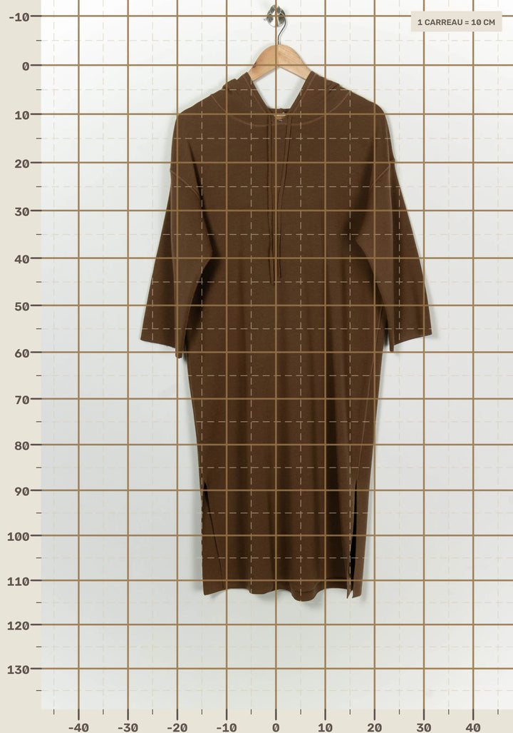 Robe Midi À Capuche Marron - Taille XXL/44 de la marque Max Mara | PARAD125861 - Vendu par Paradigme - Image 4