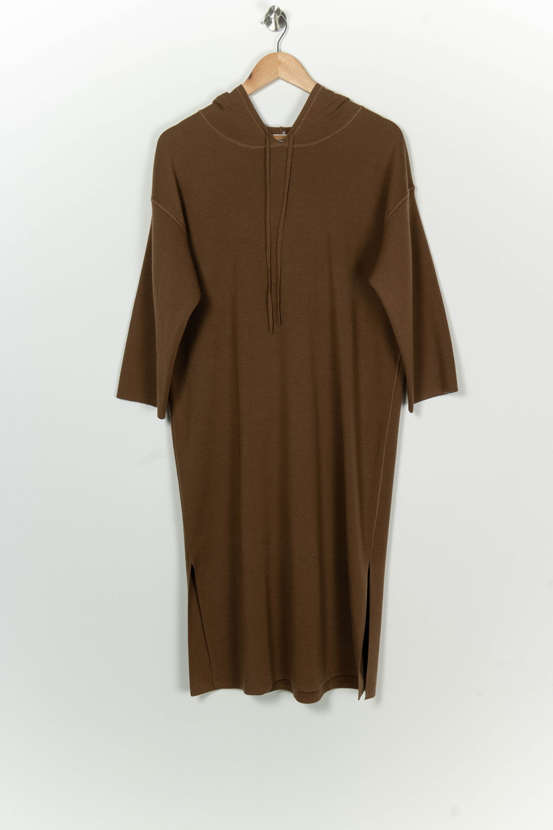 Robe Midi À Capuche Marron - Taille XXL/44 de la marque Max Mara | PARAD125861 - Vendu par Paradigme - Image 2