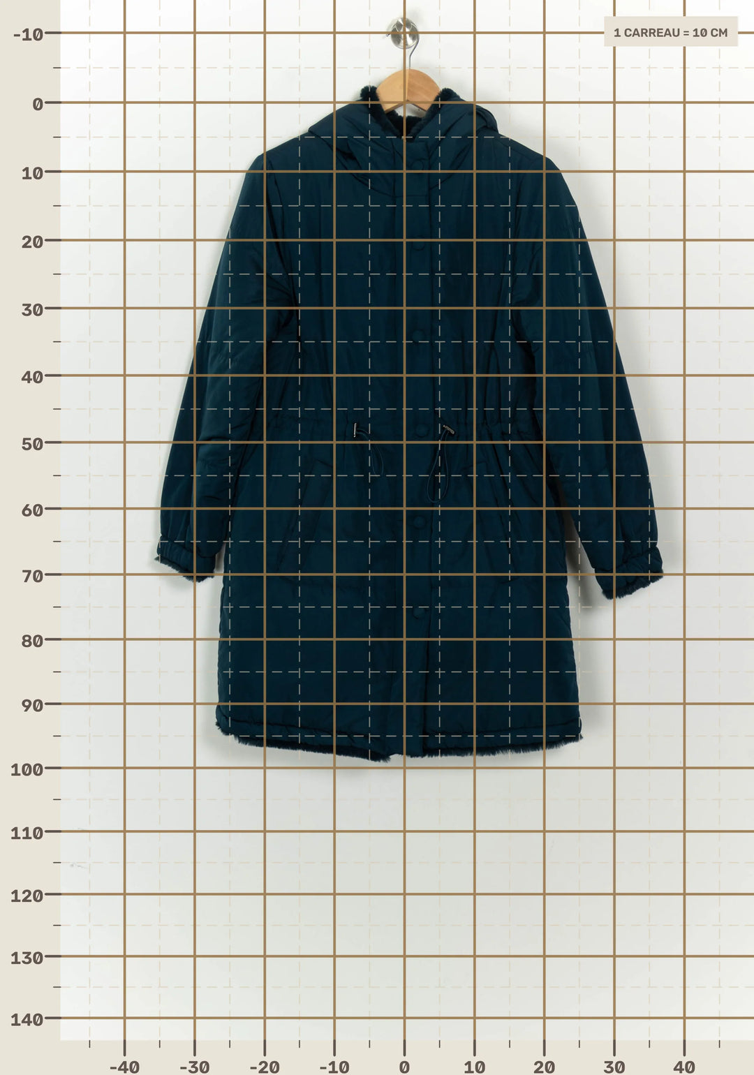Parka Longue Verte Foncée - Taille S/36 de la marque La Fée Maraboutée | PARAD125867 - Vendu par Paradigme - Image 4