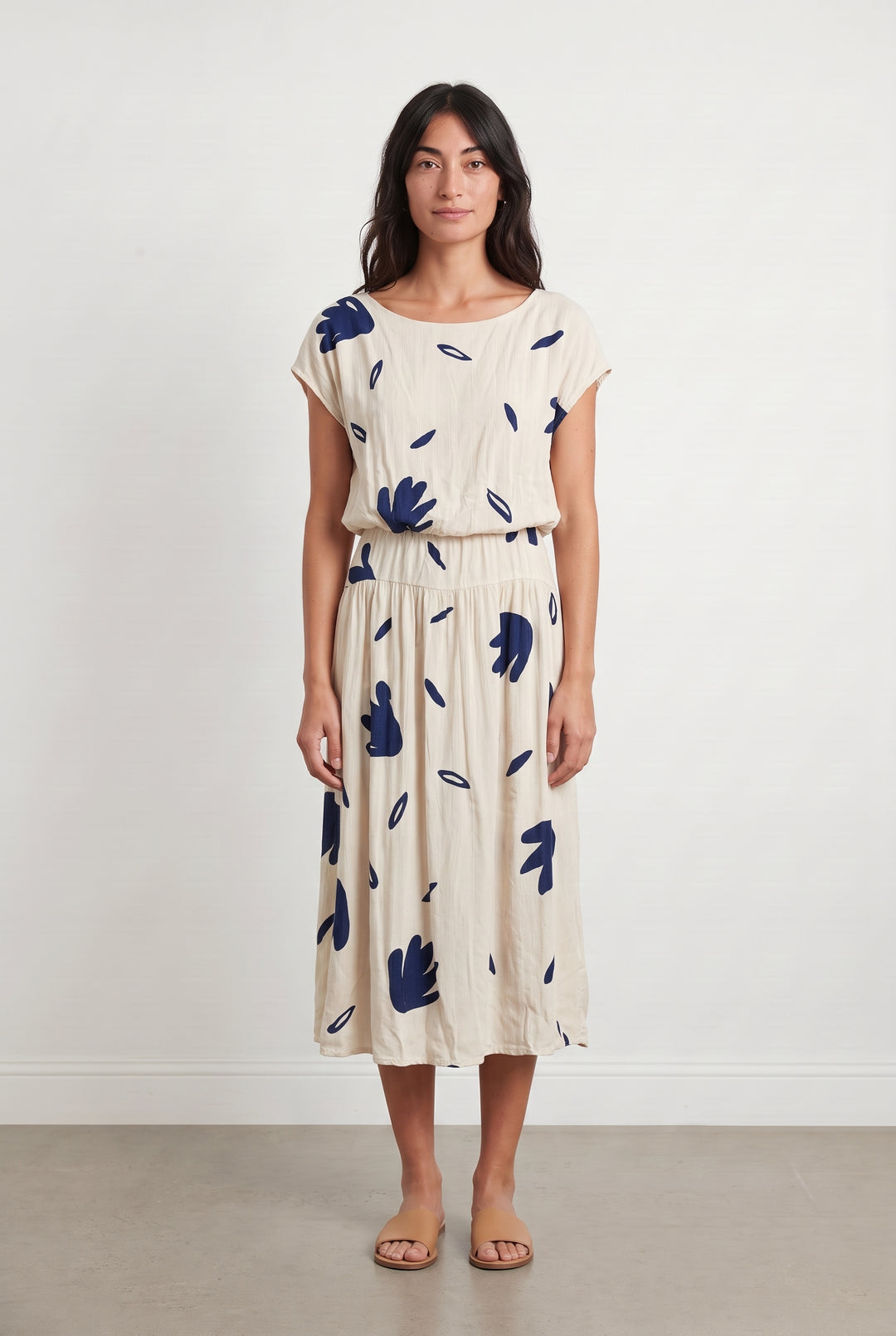 Robe Longue Beige et Bleue - Taille S/36 de la marque Des petits hauts | PARAD125871 - Vendu par Paradigme - Image 1