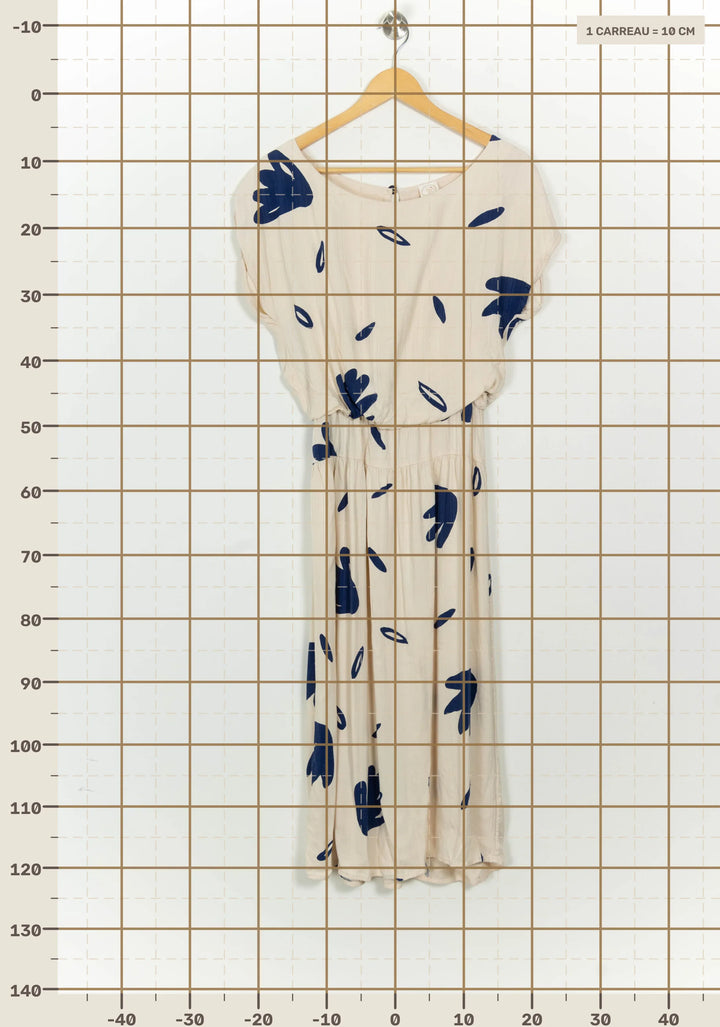 Robe Longue Beige et Bleue - Taille S/36 de la marque Des petits hauts | PARAD125871 - Vendu par Paradigme - Image 4