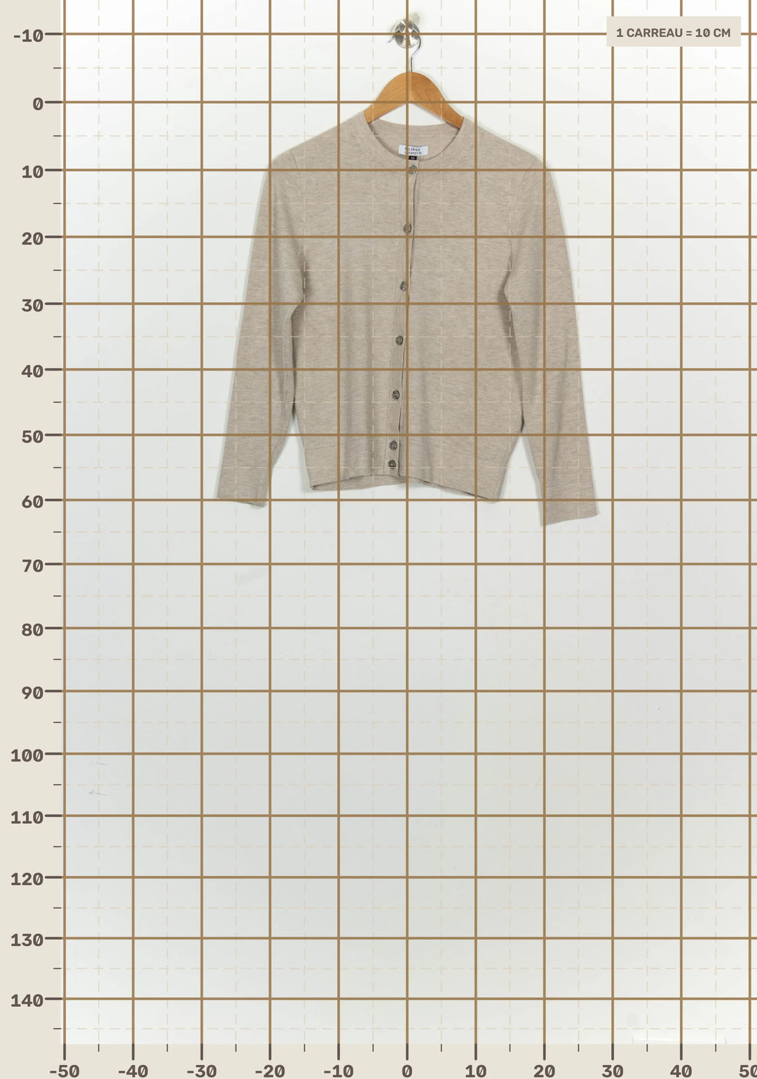 Cardigan Beige - Taille S/36 de la marque Galeries Lafayette | PARAD125873 - Vendu par Paradigme - Image 4