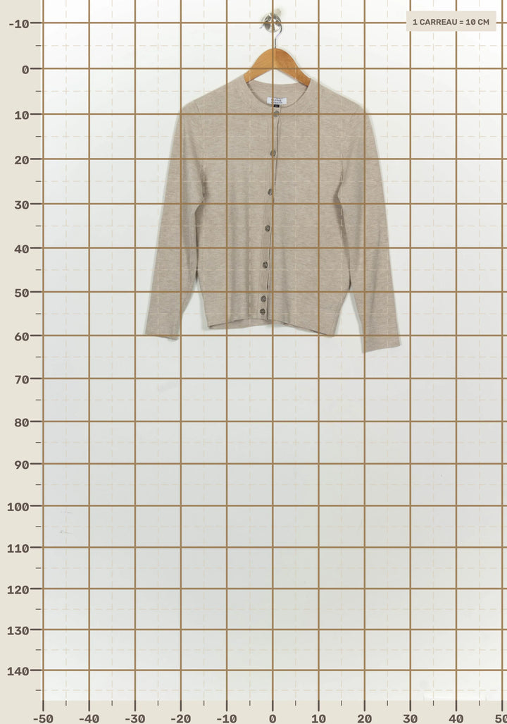 Cardigan Beige - Taille S/36 de la marque Galeries Lafayette | PARAD125873 - Vendu par Paradigme - Image 4