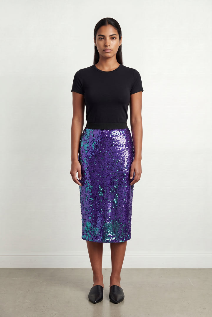 Jupe Midi Violette - Taille L/40 de la marque Essentiel Antwerp | PARAD125874 - Vendu par Paradigme - Image 1
