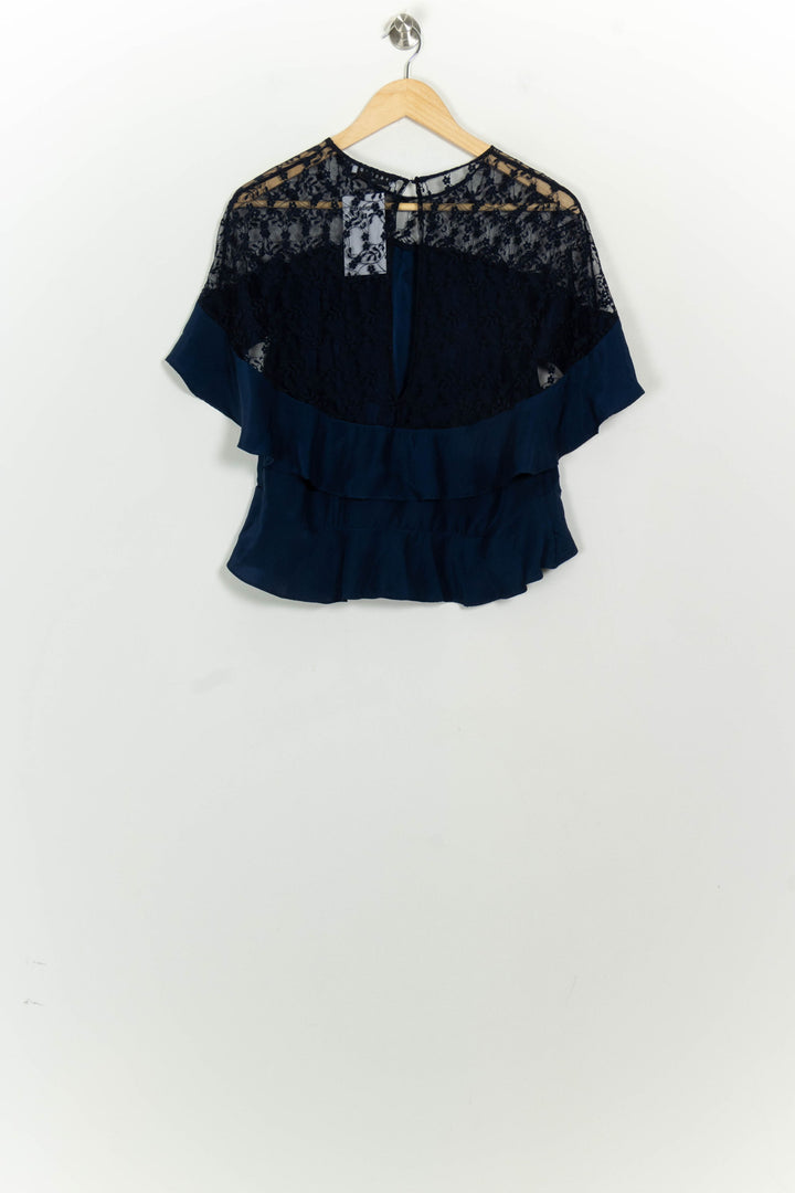 Blouse Bleu Marine et Noire - Taille L/40 de la marque Sandro | PARAD125875 - Vendu par Paradigme - Image 5