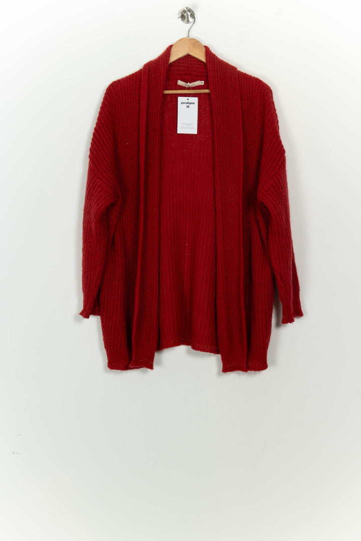 Gilet Long Rouge - Taille M/38 de la marque La Fée Maraboutée | PARAD125877 - Vendu par Paradigme - Image 2