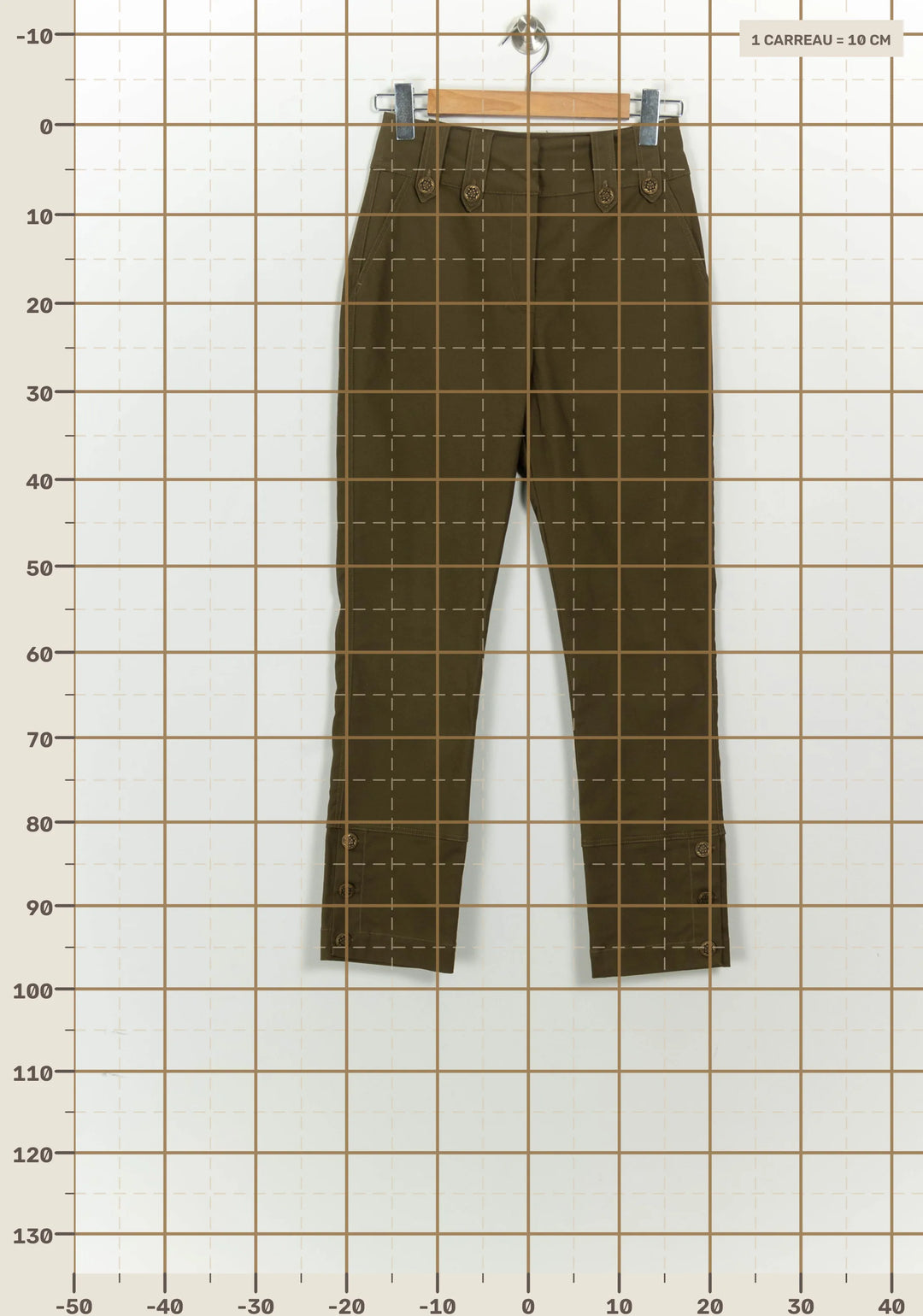 Pantalon Vert - Taille XS/34 de la marque Indies | PARAD125882 - Vendu par Paradigme - Image 4