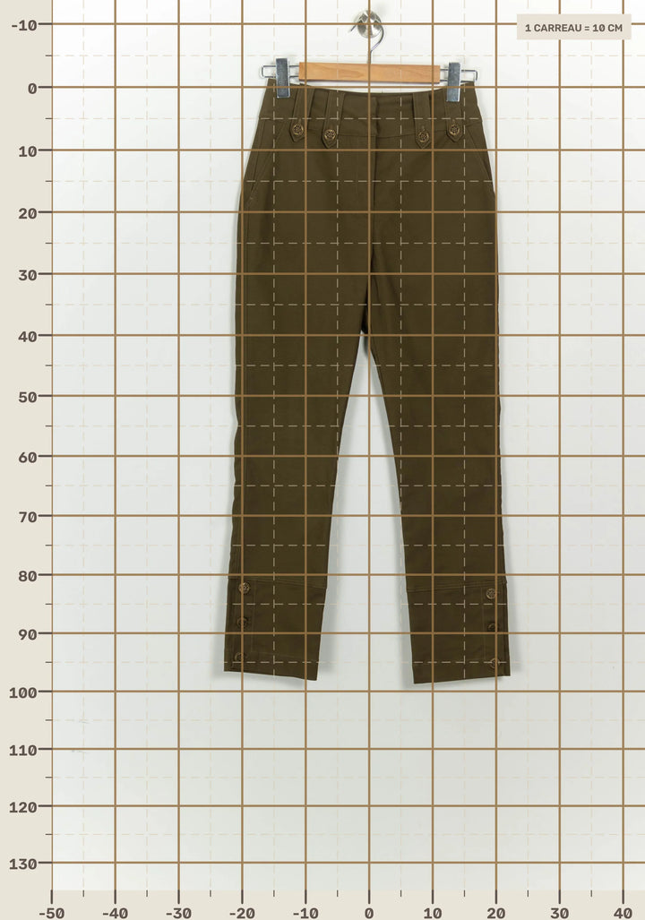 Pantalon Vert - Taille XS/34 de la marque Indies | PARAD125882 - Vendu par Paradigme - Image 4