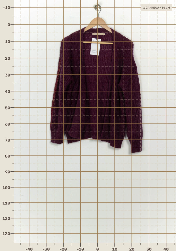 Gilet Violet foncé - Taille L/40 de la marque La Fée Maraboutée | PARAD125884 - Vendu par Paradigme - Image 4