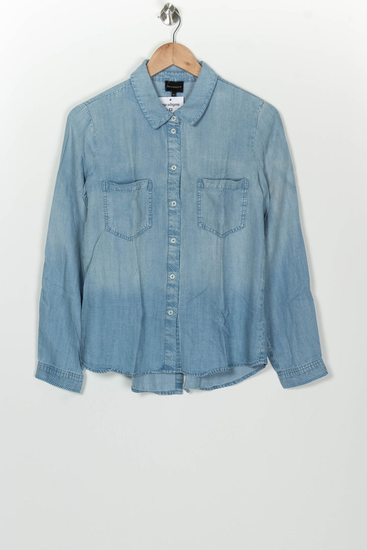 Chemise En Jean Bleu Clair - Taille M/38 de la marque Bérénice | PARAD125982 - Vendu par Paradigme - Image 2
