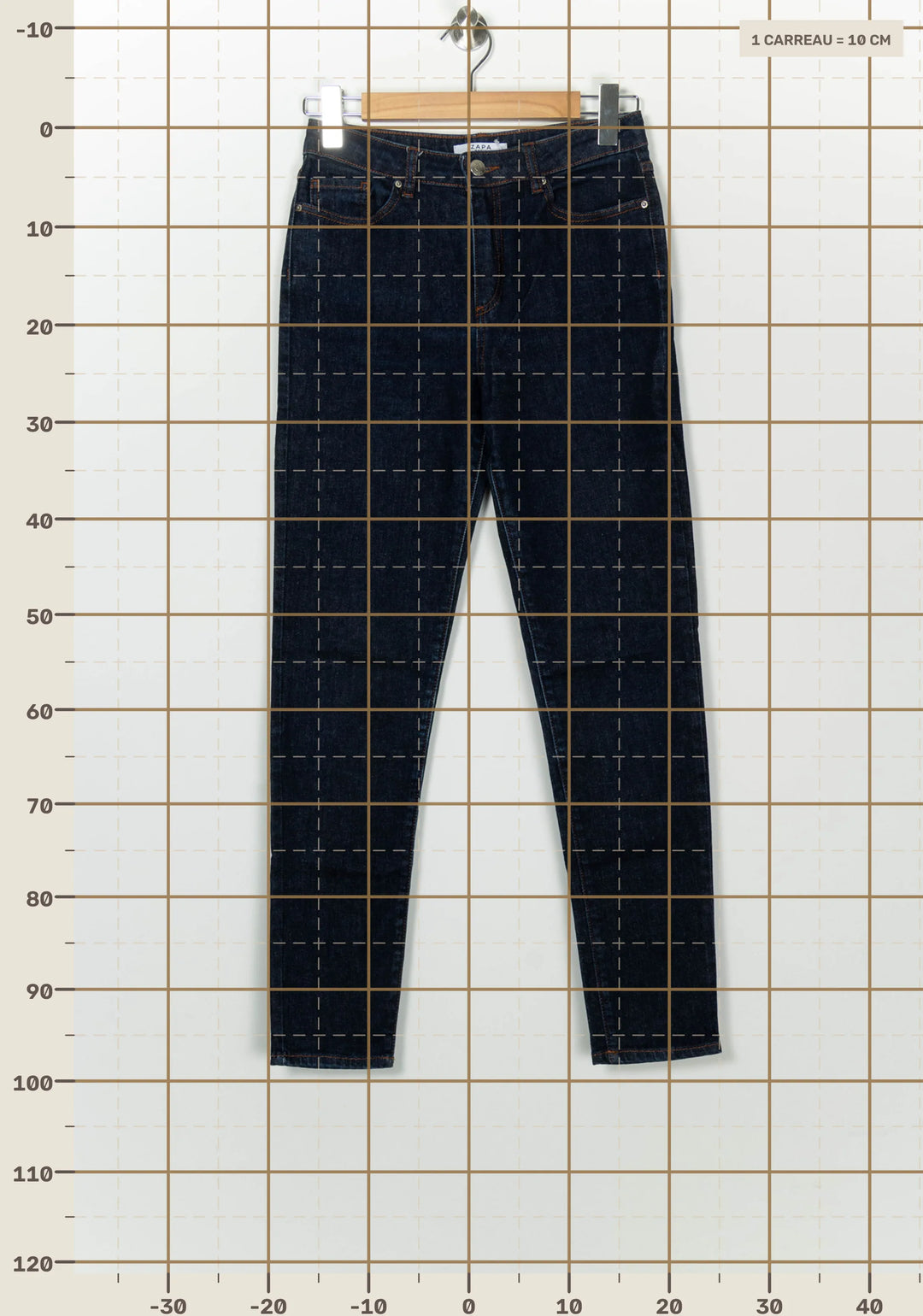 Jean Bleu Foncé - Taille M/38 de la marque ZAPA | PARAD125986 - Vendu par Paradigme - Image 4