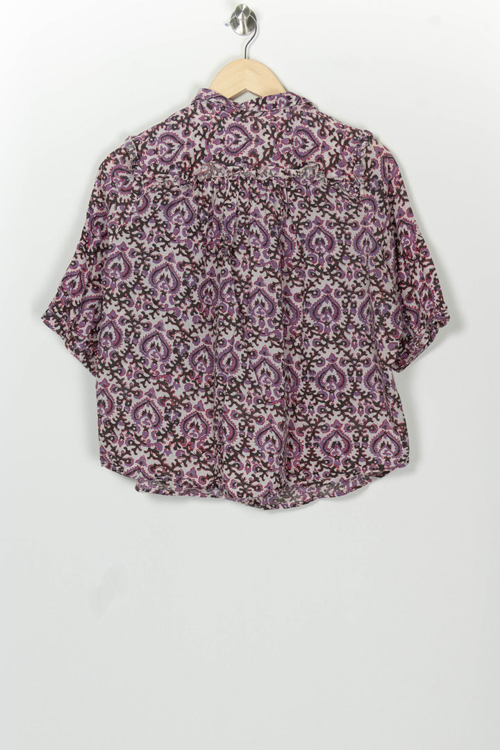 Blouse Violette et Noire - Taille M/38 de la marque Léon &amp; Harper | PARAD125989 - Vendu par Paradigme - Image 5