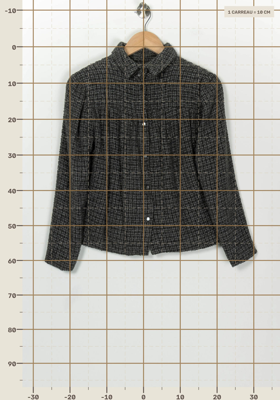 Veste Grise et Noire - Taille S/36 de la marque Rosaé Paris | PARAD125999 - Vendu par Paradigme - Image 4