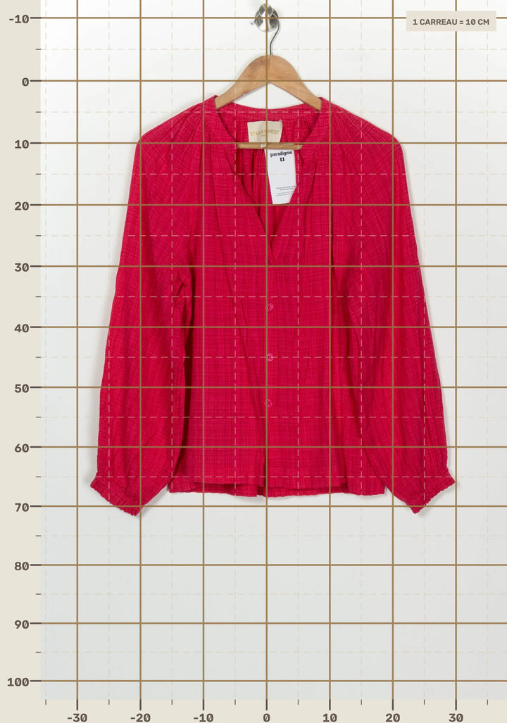 Blouse Rose fuchsia - Taille S/36 de la marque Stella Forest | PARAD126001 - Vendu par Paradigme - Image 4