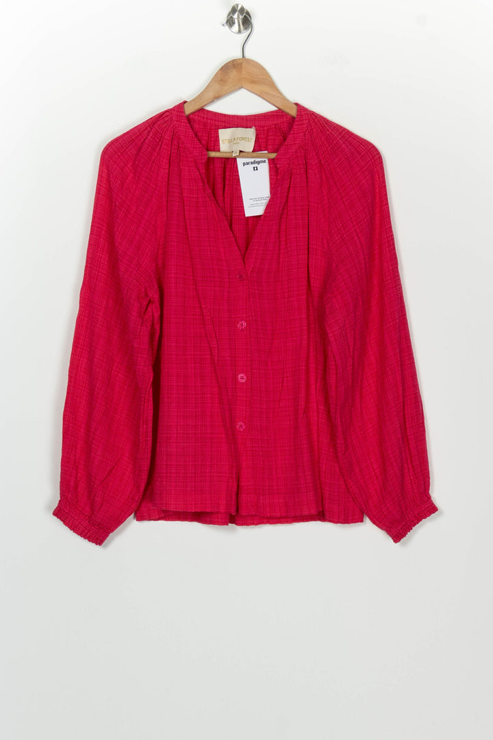Blouse Rose fuchsia - Taille S/36 de la marque Stella Forest | PARAD126001 - Vendu par Paradigme - Image 2