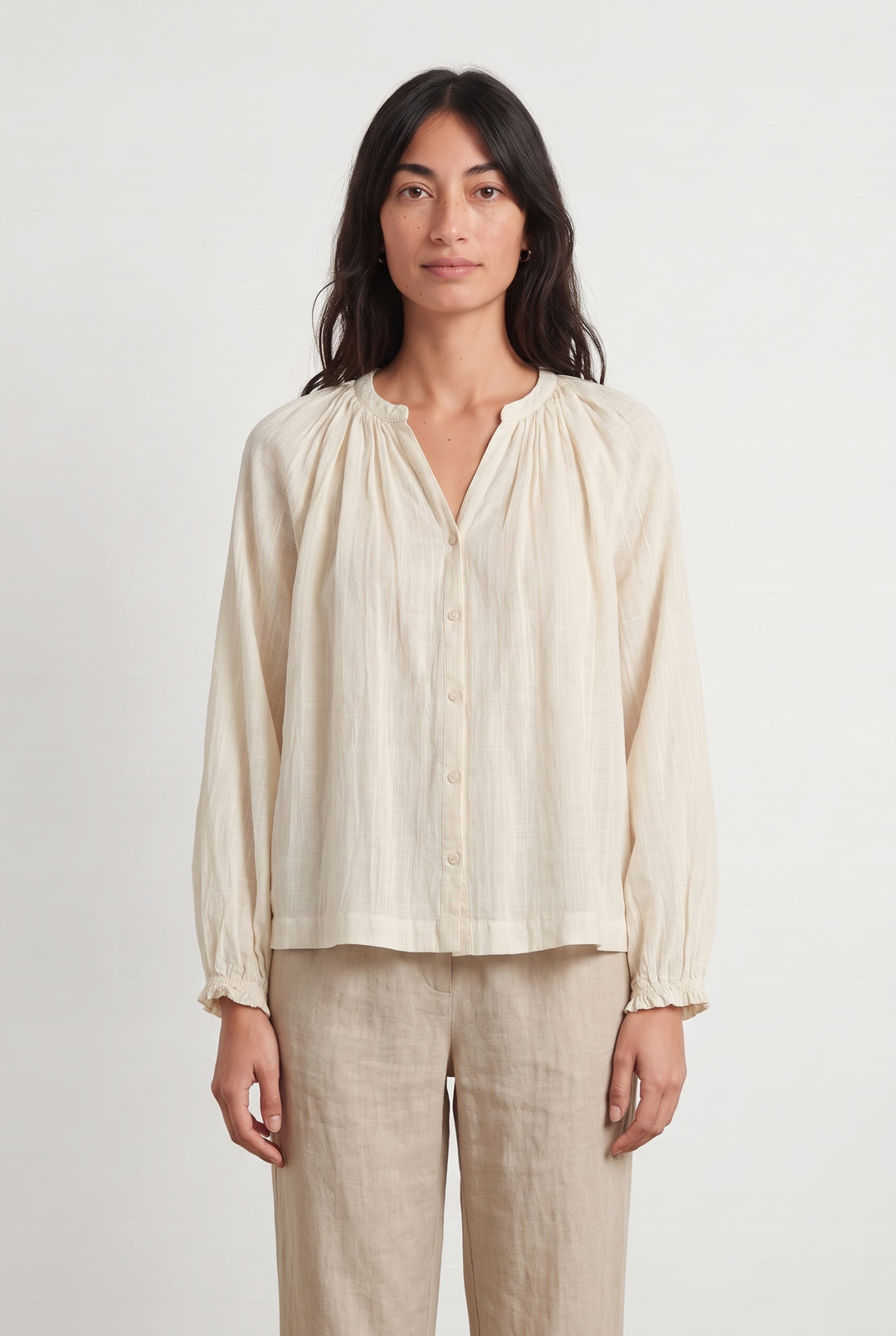 Blouse Beige - Taille S/36 de la marque Stella Forest | PARAD126002 - Vendu par Paradigme - Image 1