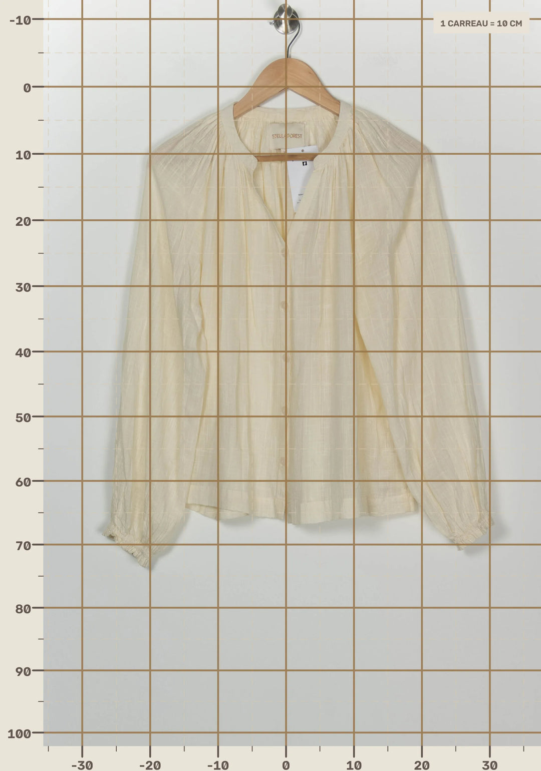 Blouse Beige - Taille S/36 de la marque Stella Forest | PARAD126002 - Vendu par Paradigme - Image 4