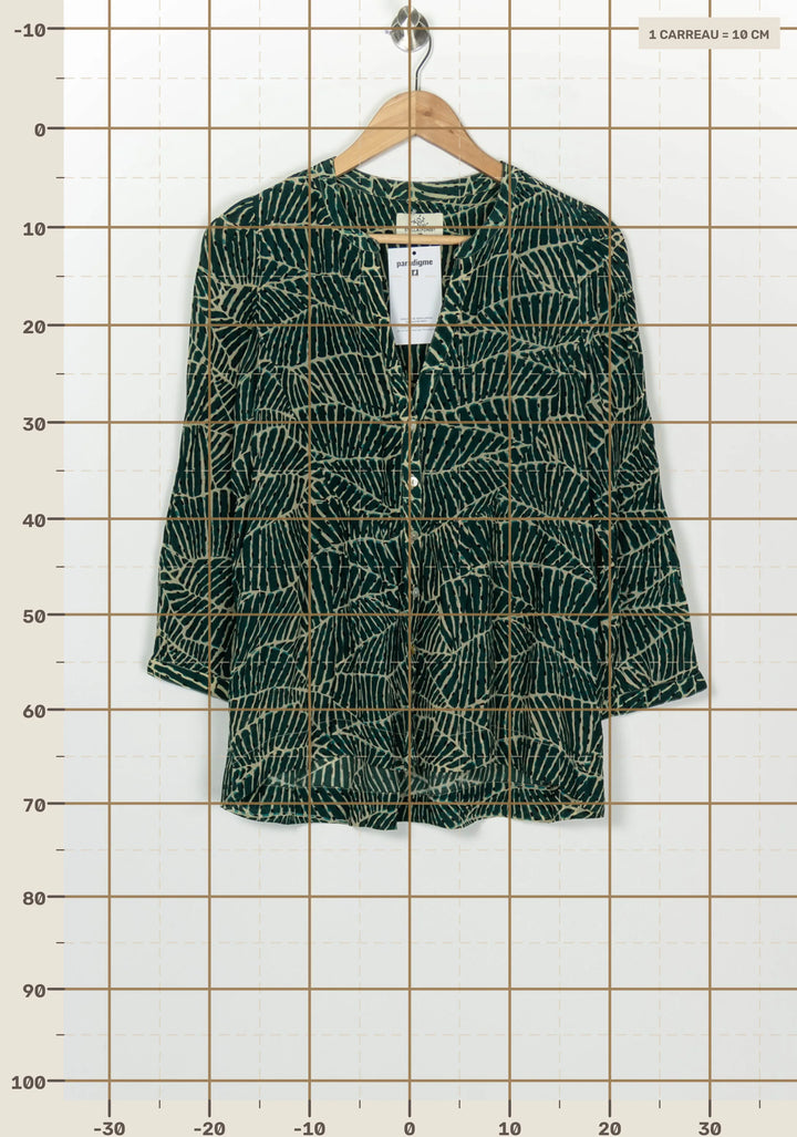 Tunique Verte et Beige - Taille S/36 de la marque Stella Forest | PARAD126005 - Vendu par Paradigme - Image 4