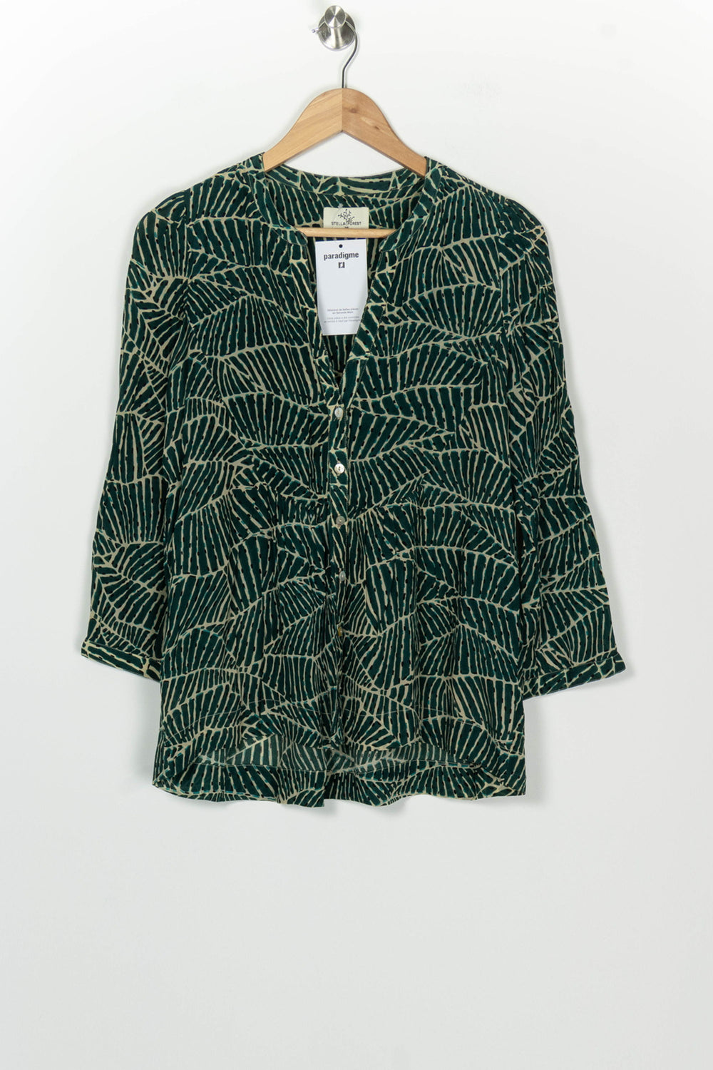 Tunique Verte et Beige - Taille S/36 de la marque Stella Forest | PARAD126005 - Vendu par Paradigme - Image 2