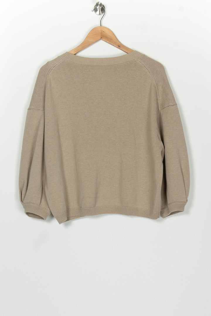 Pull à Col V Beige - Taille M/38 de la marque ba&amp;sh | PARAD126006 - Vendu par Paradigme - Image 5