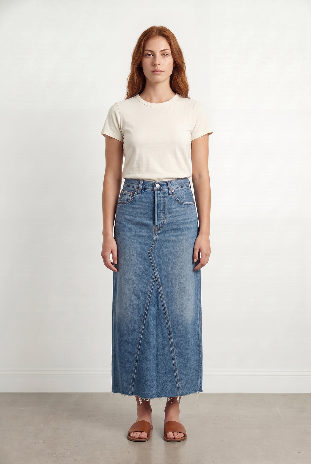 Jupe Midi En Jean Bleue - Taille S/36 de la marque Levi&