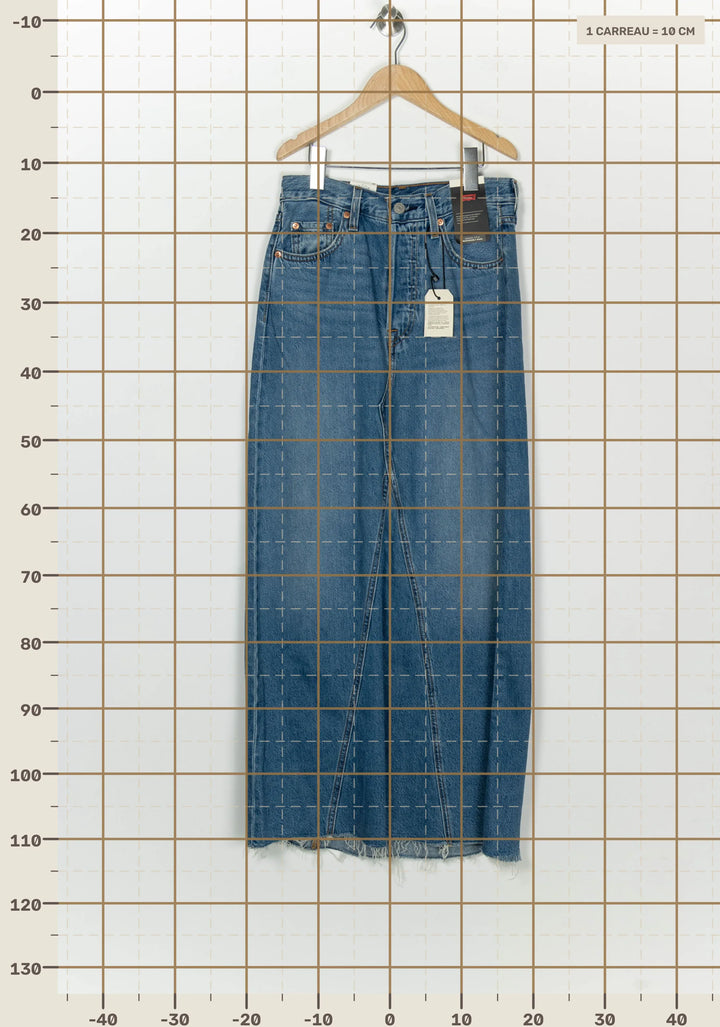Jupe Midi En Jean Bleue - Taille S/36 de la marque Levi&