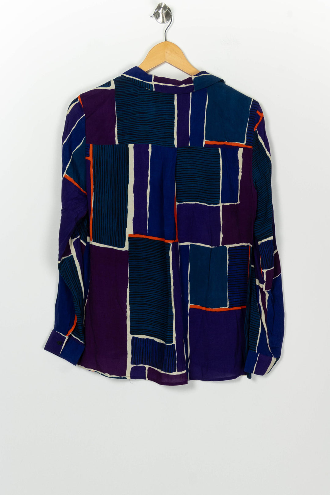 Chemise Bleue et Violette - Taille M/38 de la marque Caroll | PARAD126011 - Vendu par Paradigme - Image 5