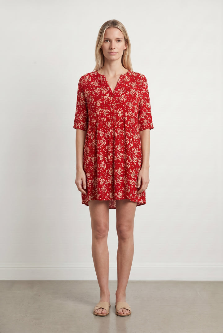 Robe Courte Rouge et Beige - Taille M/38 de la marque ba&amp;sh | PARAD126017 - Vendu par Paradigme - Image 1