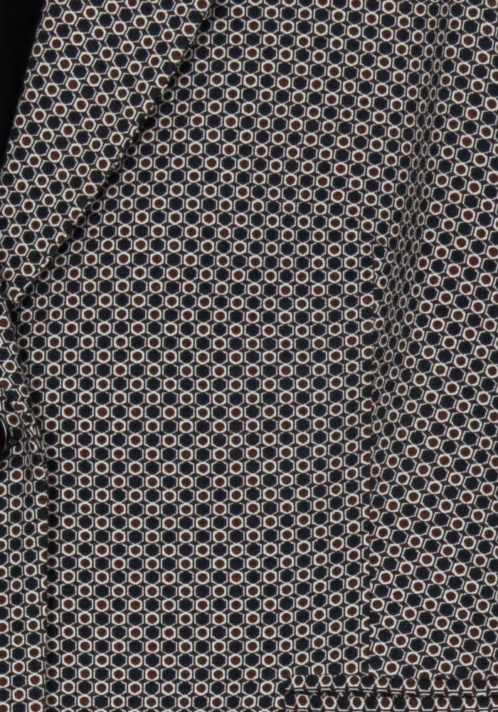 Veste Bleu Marine et Beige - Taille M/38 de la marque La Fée Maraboutée | PARAD126078 - Vendu par Paradigme - Image 3