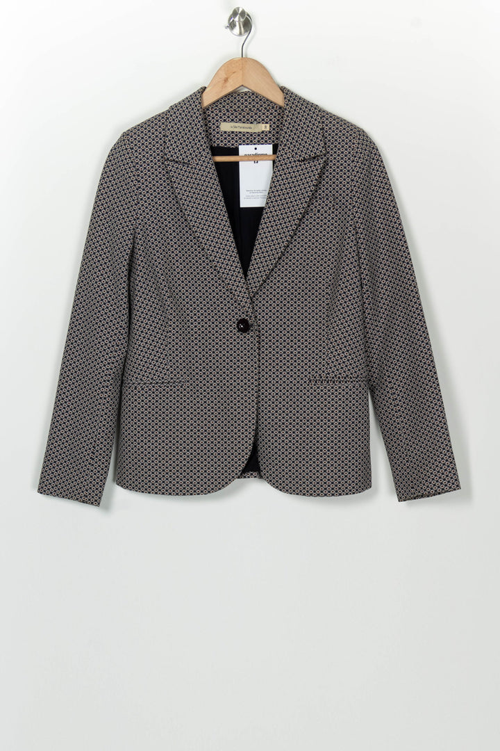 Veste Bleu Marine et Beige - Taille M/38 de la marque La Fée Maraboutée | PARAD126078 - Vendu par Paradigme - Image 2