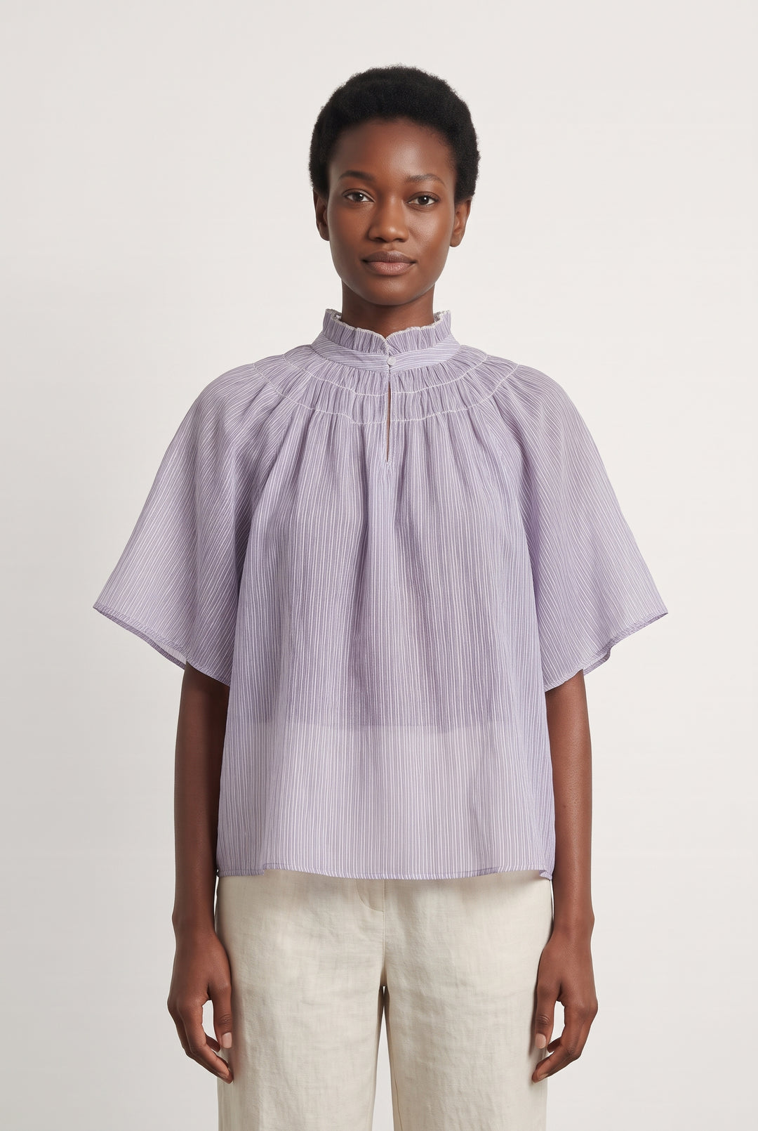 Blouse Violette - Taille S/36 de la marque Sud express | PARAD126101 - Vendu par Paradigme - Image 1