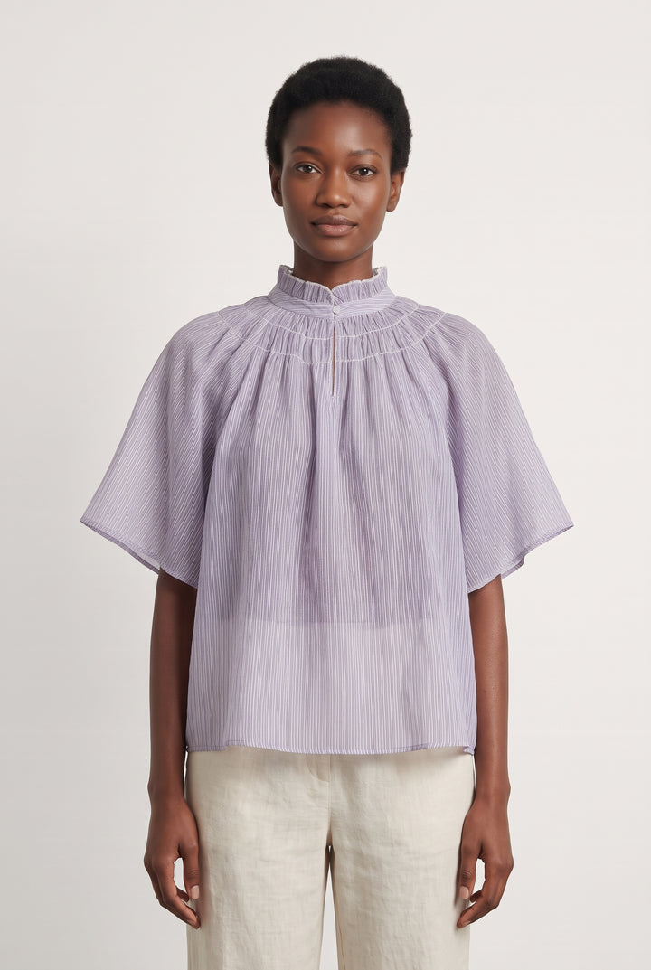 Blouse Violette - Taille S/36 de la marque Sud express | PARAD126101 - Vendu par Paradigme - Image 1