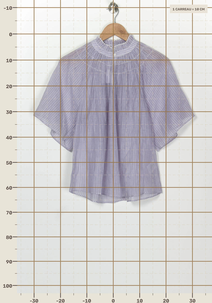 Blouse Violette - Taille S/36 de la marque Sud express | PARAD126101 - Vendu par Paradigme - Image 4