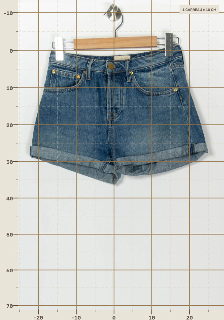 Short En Jean Bleu - Taille XS/34 de la marque Sézane | PARAD126103 - Vendu par Paradigme - Image 4