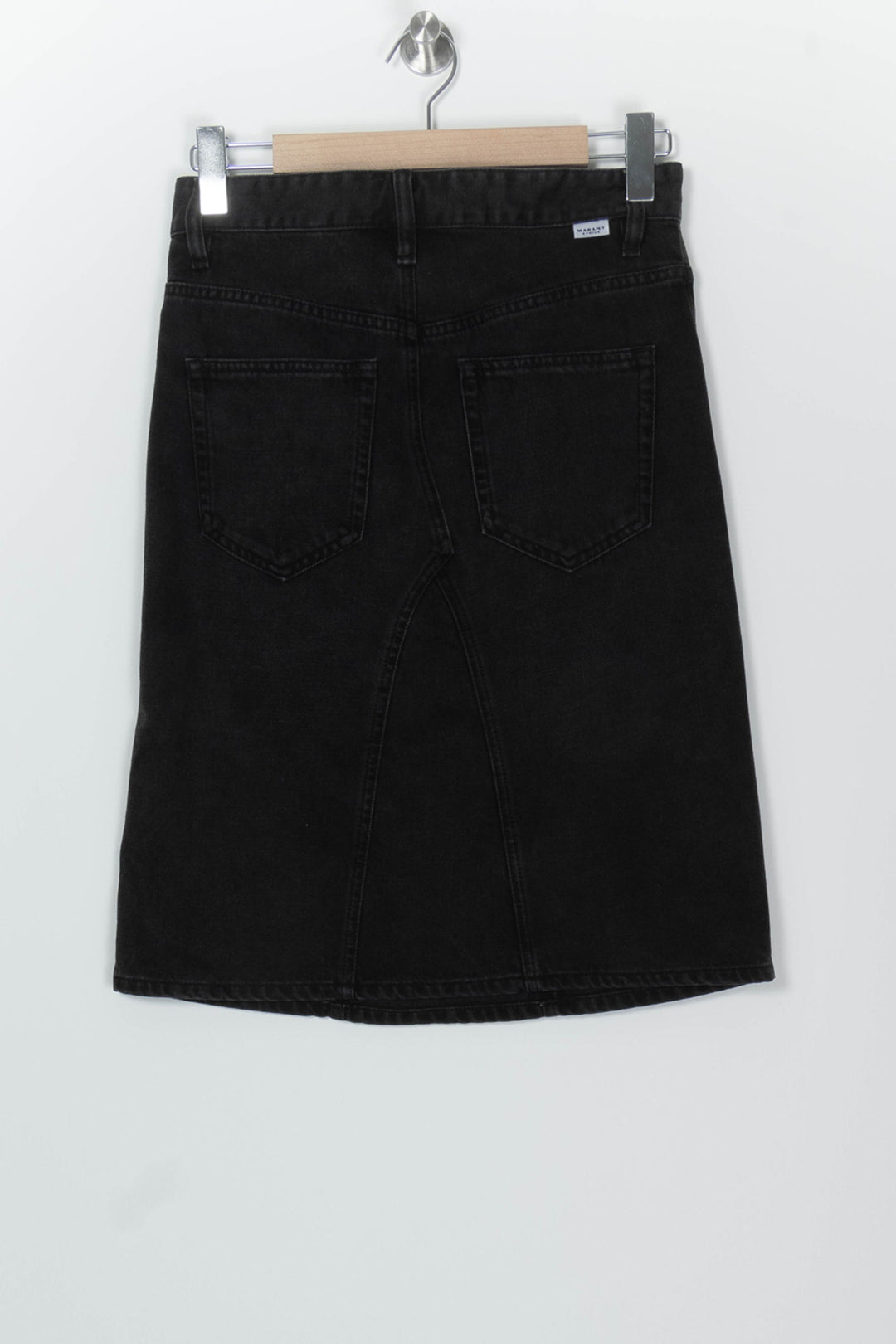 Jupe Midi En Jean Noire - Taille S/36 de la marque Isabel Marant étoile | PARAD126110 - Vendu par Paradigme - Image 5