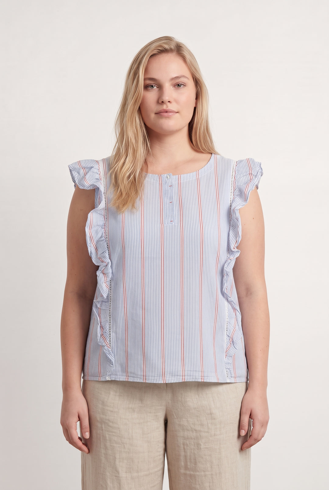 Blouse Bleue et Rouge - Taille XL/42 de la marque Saint James | PARAD126112 - Vendu par Paradigme - Image 1