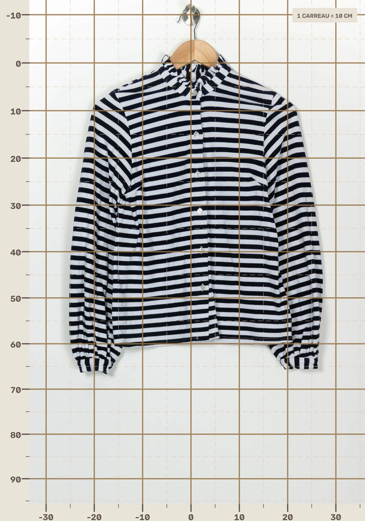 Blouse Noire et Blanche - Taille XS/34 de la marque SAAJ | PARAD126117 - Vendu par Paradigme - Image 4