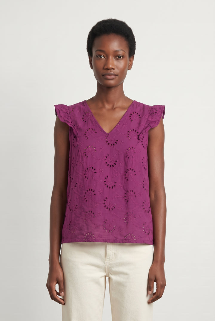 Blouse Violette - Taille S/36 de la marque Grace &amp; Mila | PARAD126119 - Vendu par Paradigme - Image 1