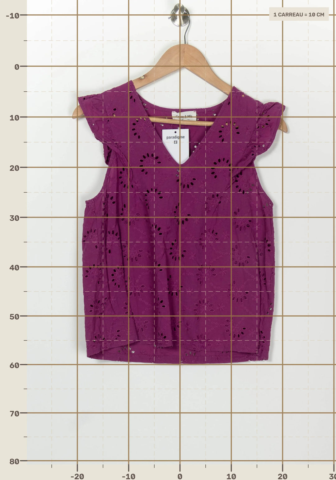 Blouse Violette - Taille S/36 de la marque Grace &amp; Mila | PARAD126119 - Vendu par Paradigme - Image 4