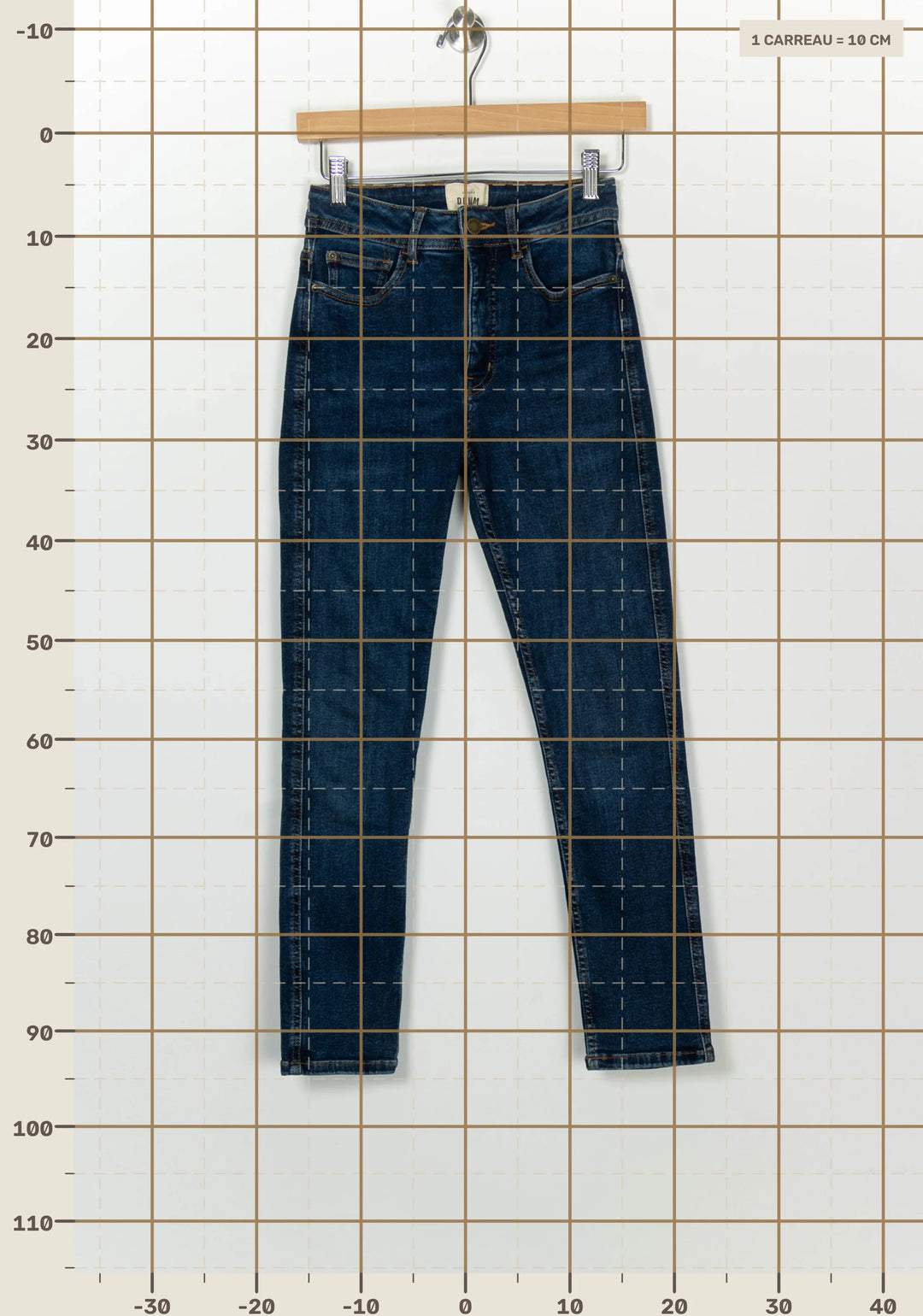 Jean Bleu foncé - Taille XS/34 de la marque Sézane | PARAD126125 - Vendu par Paradigme - Image 4
