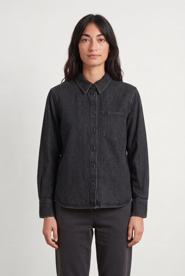 Veste En Jean Noire - Taille XS/34 de la marque Suncoo | PARAD126173 - Vendu par Paradigme - Image 1