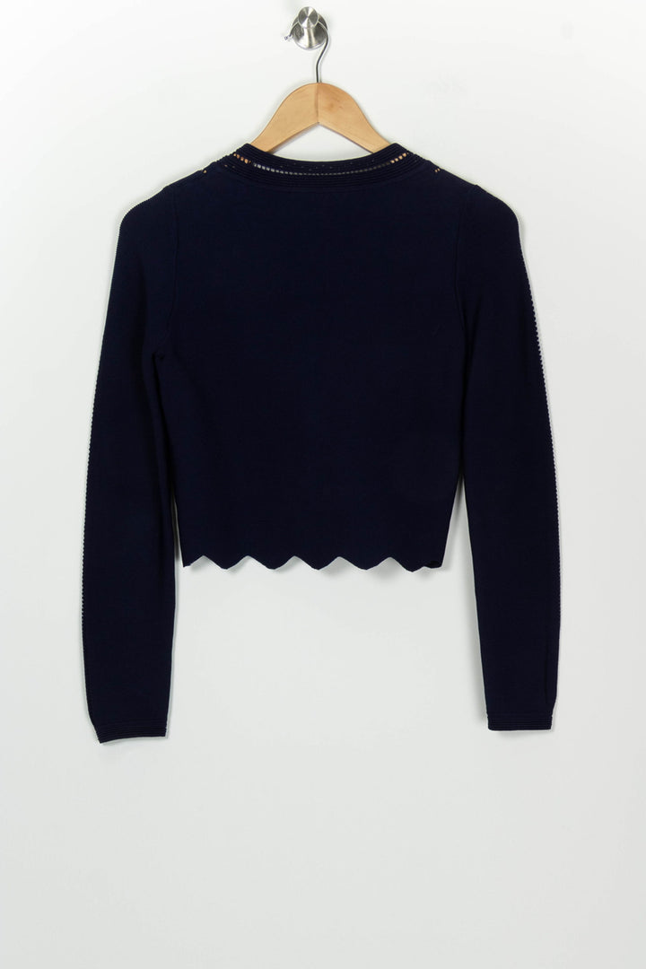 Cardigan Bleu - Taille S/36 de la marque Sandro | PARAD126176 - Vendu par Paradigme - Image 5