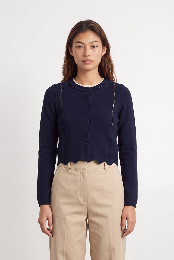 Cardigan Bleu - Taille S/36 de la marque Sandro | PARAD126176 - Vendu par Paradigme - Image 1