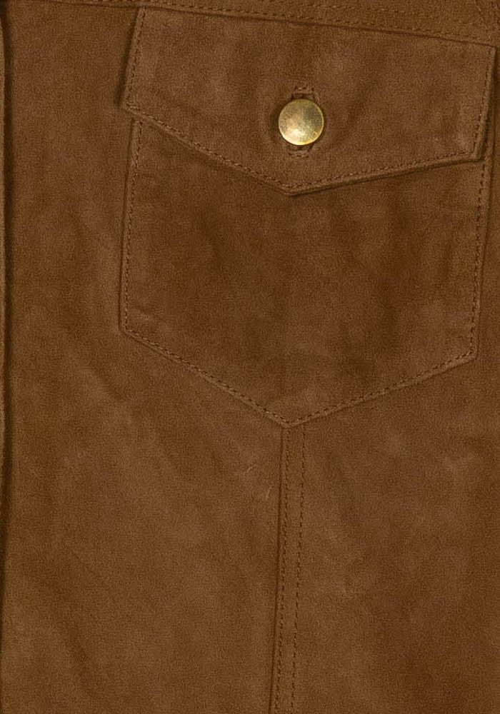 Veste en Cuir Marron - Taille S/36 de la marque Stella Forest | PARAD126180 - Vendu par Paradigme - Image 3
