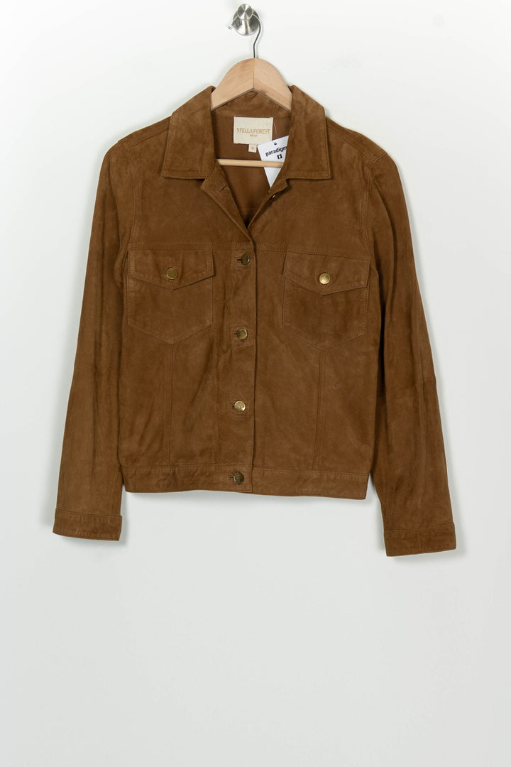 Veste en Cuir Marron - Taille S/36 de la marque Stella Forest | PARAD126180 - Vendu par Paradigme - Image 2