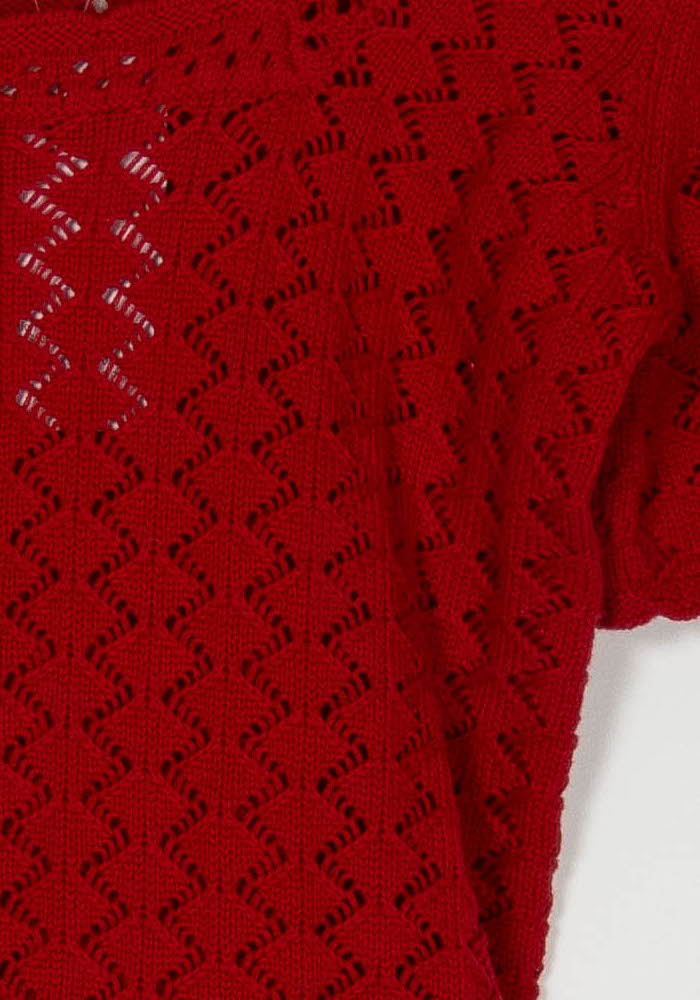 Top En Maille Rouge - Taille S/36 de la marque La Petite Etoile | PARAD126185 - Vendu par Paradigme - Image 3